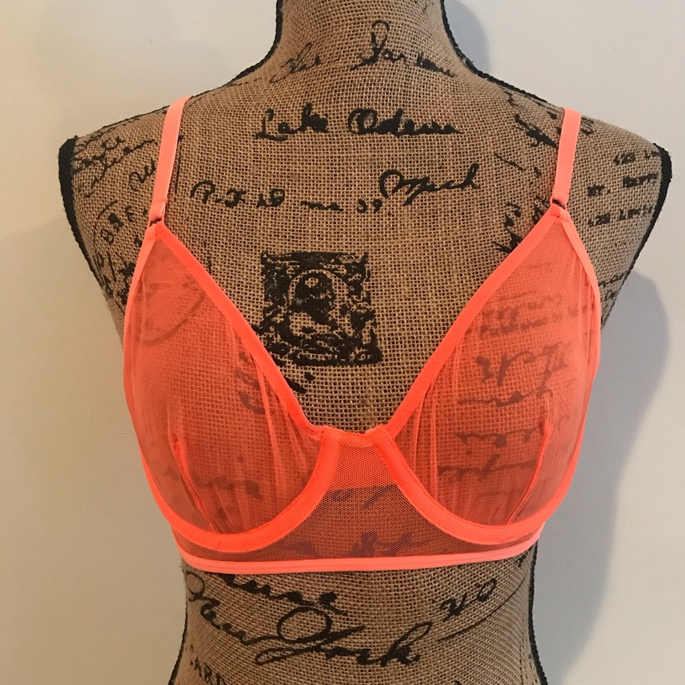 Neon orange bra